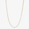 Nude Shimmer - 18Ct Gold, 3 Diamond Medium Shimmer Chain Necklace^The Alkemistry Fashion