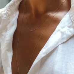 Nude Shimmer - 18Ct Gold, 28" Satouir Fine Shimmer Necklace^The Alkemistry Best Sale