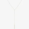 Nude Shimmer - 18Ct Gold, Bar And Fine Shimmer Lariat^The Alkemistry Cheap