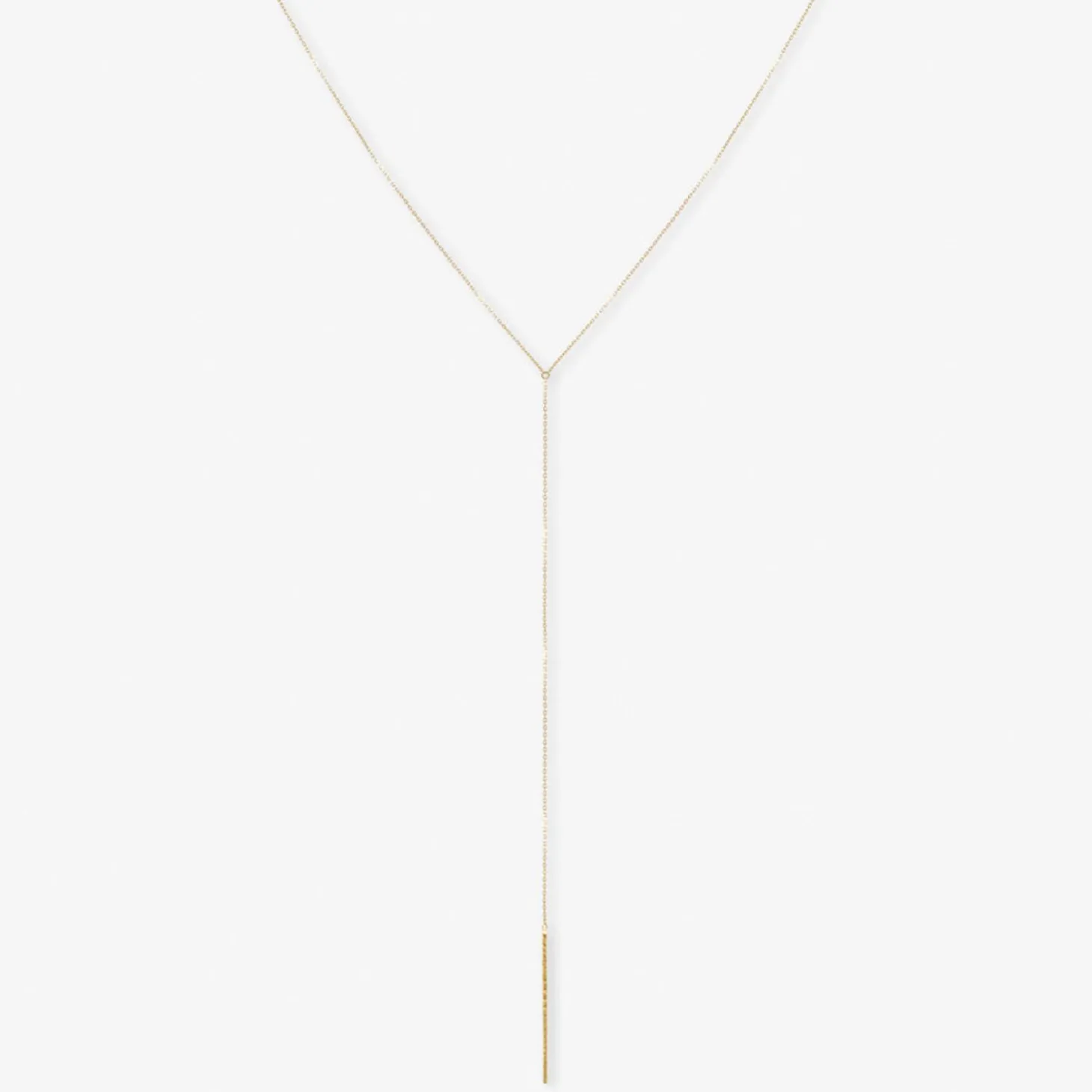 Nude Shimmer - 18Ct Gold, Bar And Fine Shimmer Lariat^The Alkemistry Cheap