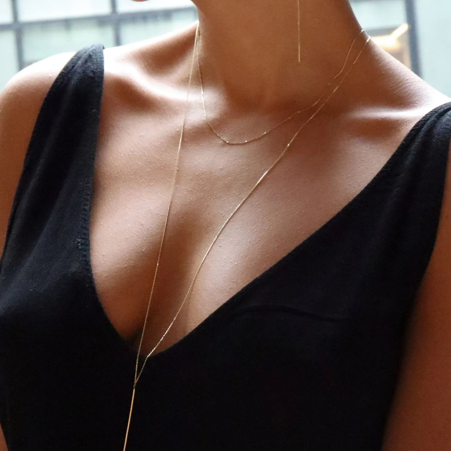 Nude Shimmer - 18Ct Gold, Bar And Fine Shimmer Body Chain^The Alkemistry Sale