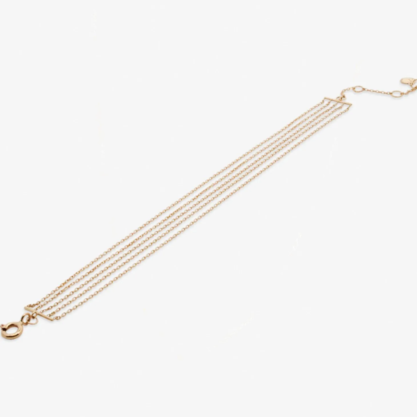 Nude Shimmer - 18Ct Gold, Fine Shimmer 5 Strand Adjuster Bracelet^The Alkemistry Sale