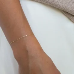 Nude Shimmer - 18Ct Gold, Fine Shimmer Adjustable Bracelet^The Alkemistry Hot