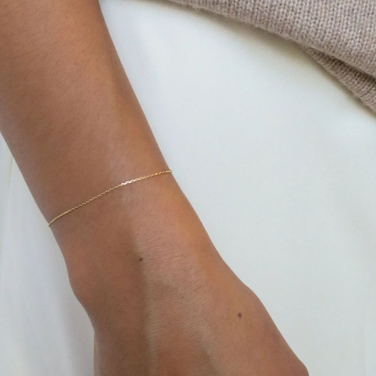 Nude Shimmer - 18Ct Gold, Fine Shimmer Adjustable Bracelet^The Alkemistry Hot