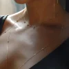 Nude Shimmer - 18Ct Gold, Fine Shimmer Chain Pear Drop Bralette^The Alkemistry Best
