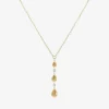 Nude Shimmer - 18Ct Gold, Graduated Pear Fine Shimmer Necklace^The Alkemistry Cheap