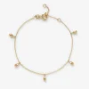Nude Shimmer - 18Ct Gold, Multi Pear Drop Fine Shimmer Bracelet^The Alkemistry Best Sale