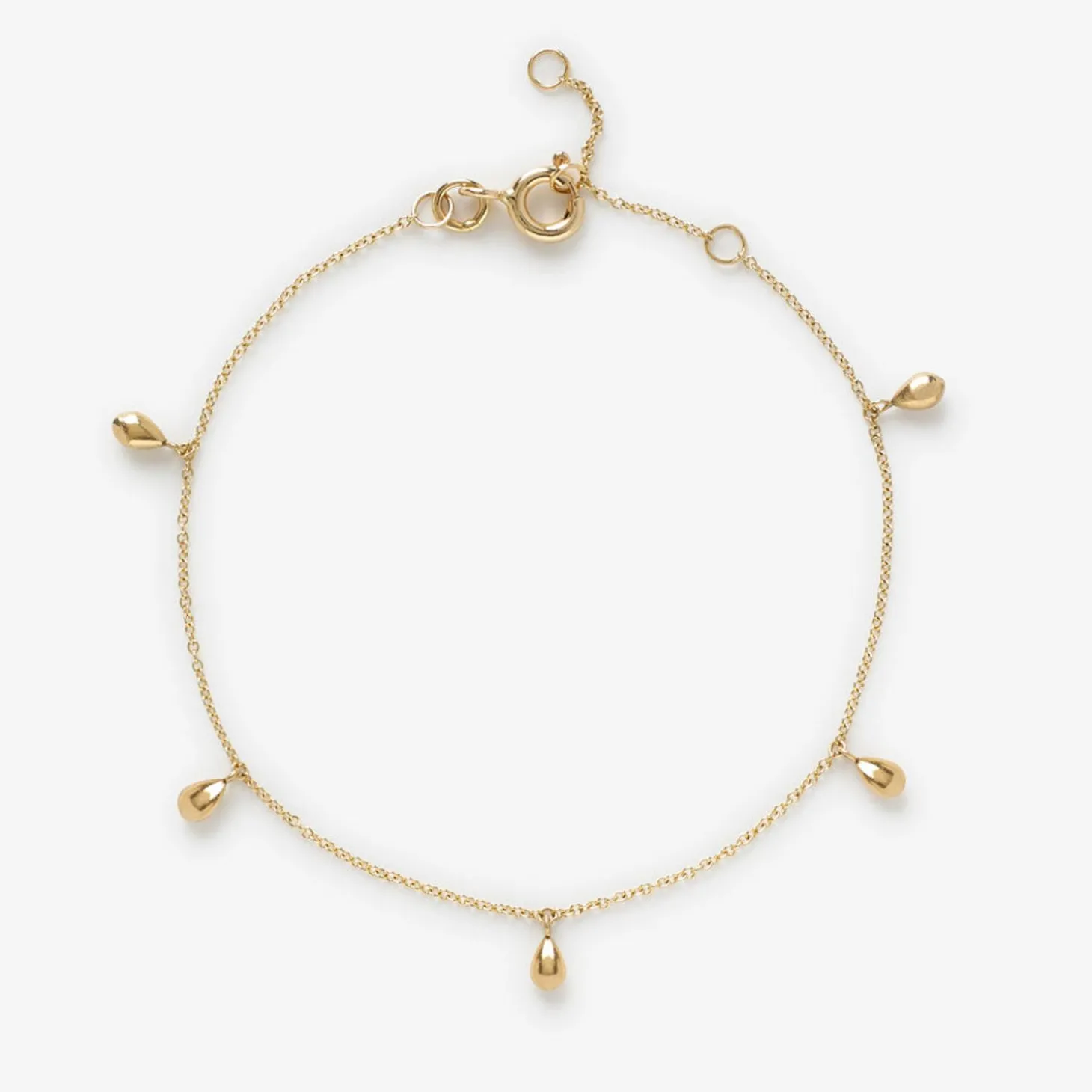 Nude Shimmer - 18Ct Gold, Multi Pear Drop Fine Shimmer Bracelet^The Alkemistry Best Sale