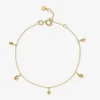 Nude Shimmer - 18Ct Gold, Multi Pear Drop Fine Shimmer Anklet^The Alkemistry Best Sale