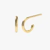 Nude Shimmer - 18Ct Gold, Plain Small Huggie Hoops (Pair)^The Alkemistry Cheap
