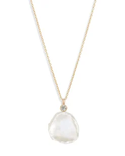 Poppy Finch - 14Ct Gold, Petal Pearl Diamond Necklace^The Alkemistry Best Sale