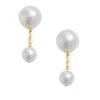 Poppy Finch - 14Ct Gold, Short Pearl Duo Drop Earrings (Pair)^The Alkemistry Best Sale
