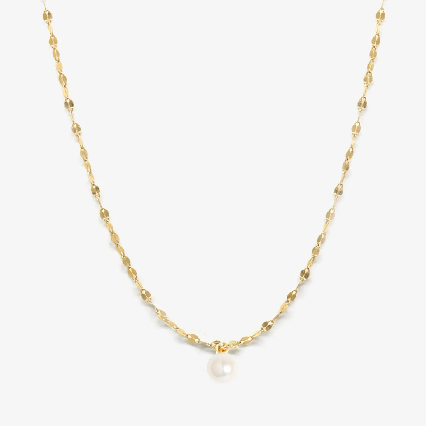 Poppy Finch 14Ct Yellow Gold And Shimmer Pearl Pendant Necklace^The Alkemistry Best
