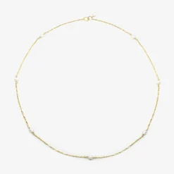 Poppy Finch 14Ct Yellow Gold And Spaced Pearl Shimmer Necklace^The Alkemistry Fashion