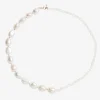 Poppy Finch 14Ct Yellow Gold Half Big Half Small Pearl Necklace^The Alkemistry New
