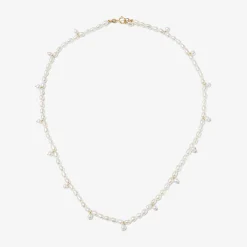 Poppy Finch 14Ct Yellow Gold Keshi Pearl Dangle Necklace^The Alkemistry Fashion