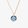 Poppy Finch 14Ct Yellow Gold Rose Cut And Blue Topaz Necklace^The Alkemistry Fashion