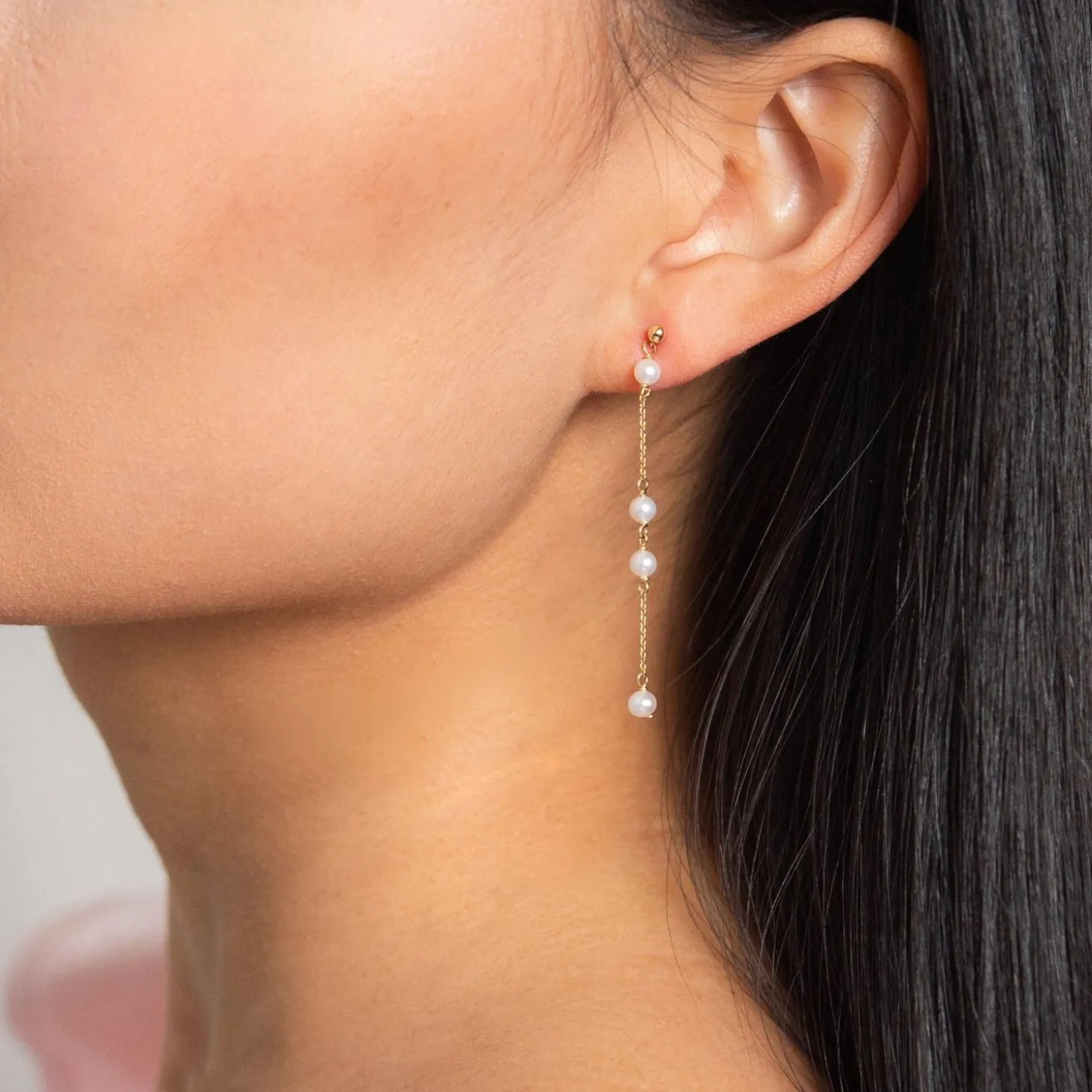 Poppy Finch 14Ct Yellow Gold And Spaced Pearl Drop Earrings (Pair)^The Alkemistry Discount