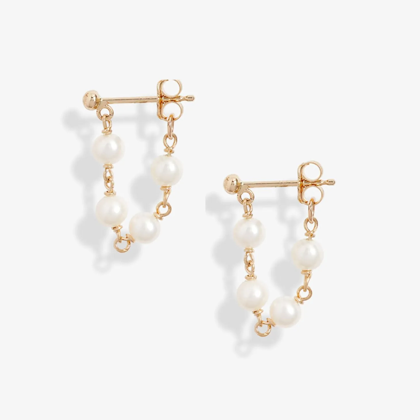 Poppy Finch 14Ct Yellow Gold Baby Pearl Wrap Around Earrings (Pair)^The Alkemistry Hot