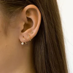 Poppy Finch 14Ct Yellow Gold And Pearl Spiral Earrings (Pair)^The Alkemistry Sale