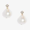 Poppy Finch 14Ct Yellow Gold Princess Diamond And Pearl Earrings^The Alkemistry Cheap