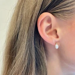 Poppy Finch 14Ct Yellow Gold Oval Pearl Studs Earrings (Pair)^The Alkemistry Fashion