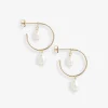 Poppy Finch 14Ct Yellow Gold Double Pearl Hoop Dangle Earrings (Pair)^The Alkemistry Hot