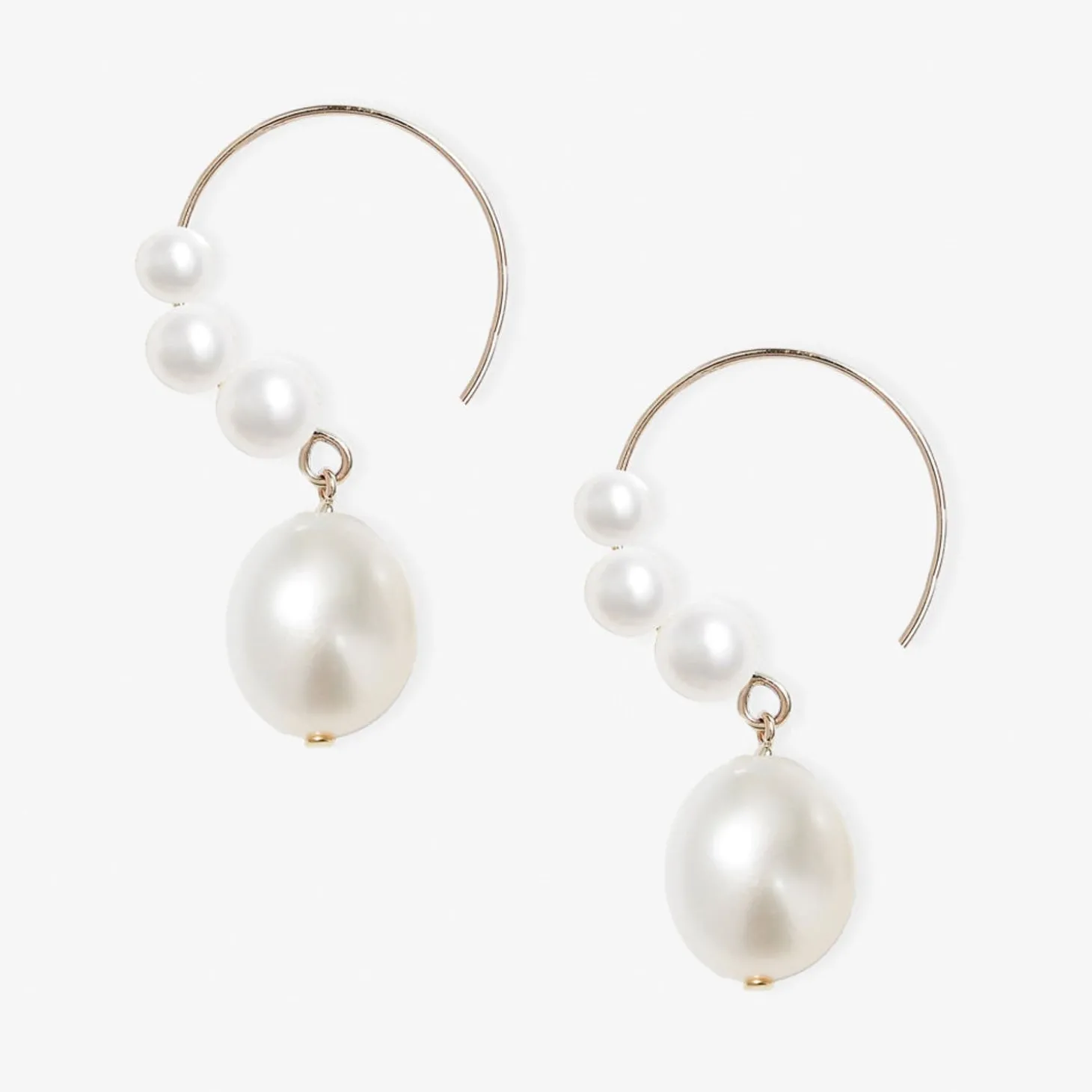 Poppy Finch 14Ct Yellow Gold Circular Gradual Pearl Drop Earrings (Pair)^The Alkemistry Best