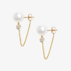 Poppy Finch 14Ct Yellow Gold Diamond Wraparound Earrings (Pair)^The Alkemistry Outlet