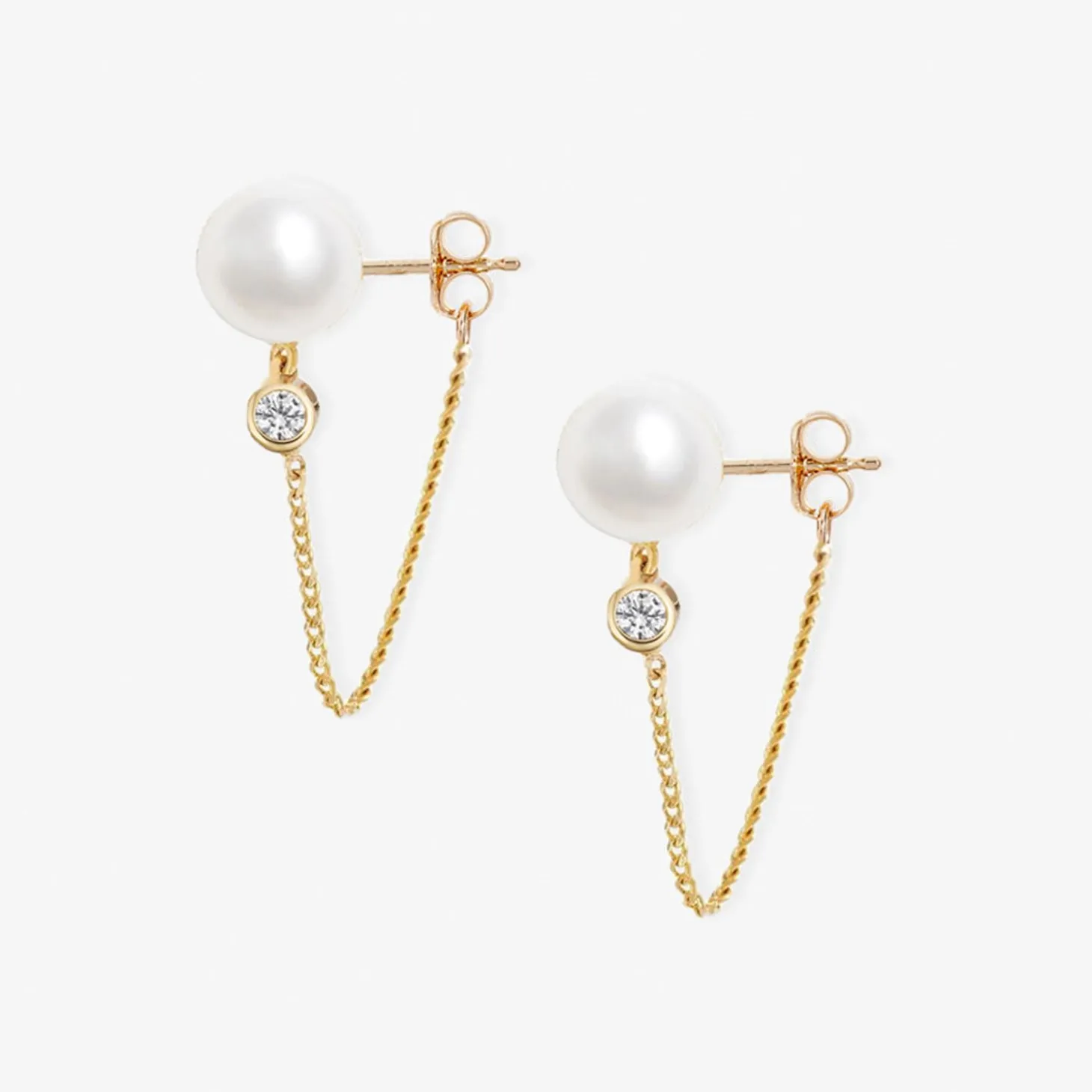 Poppy Finch 14Ct Yellow Gold Diamond Wraparound Earrings (Pair)^The Alkemistry Outlet