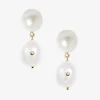 Poppy Finch 14Ct Yellow Gold Duo Oval Pearl Diamond Earrings (Pair)^The Alkemistry Best Sale