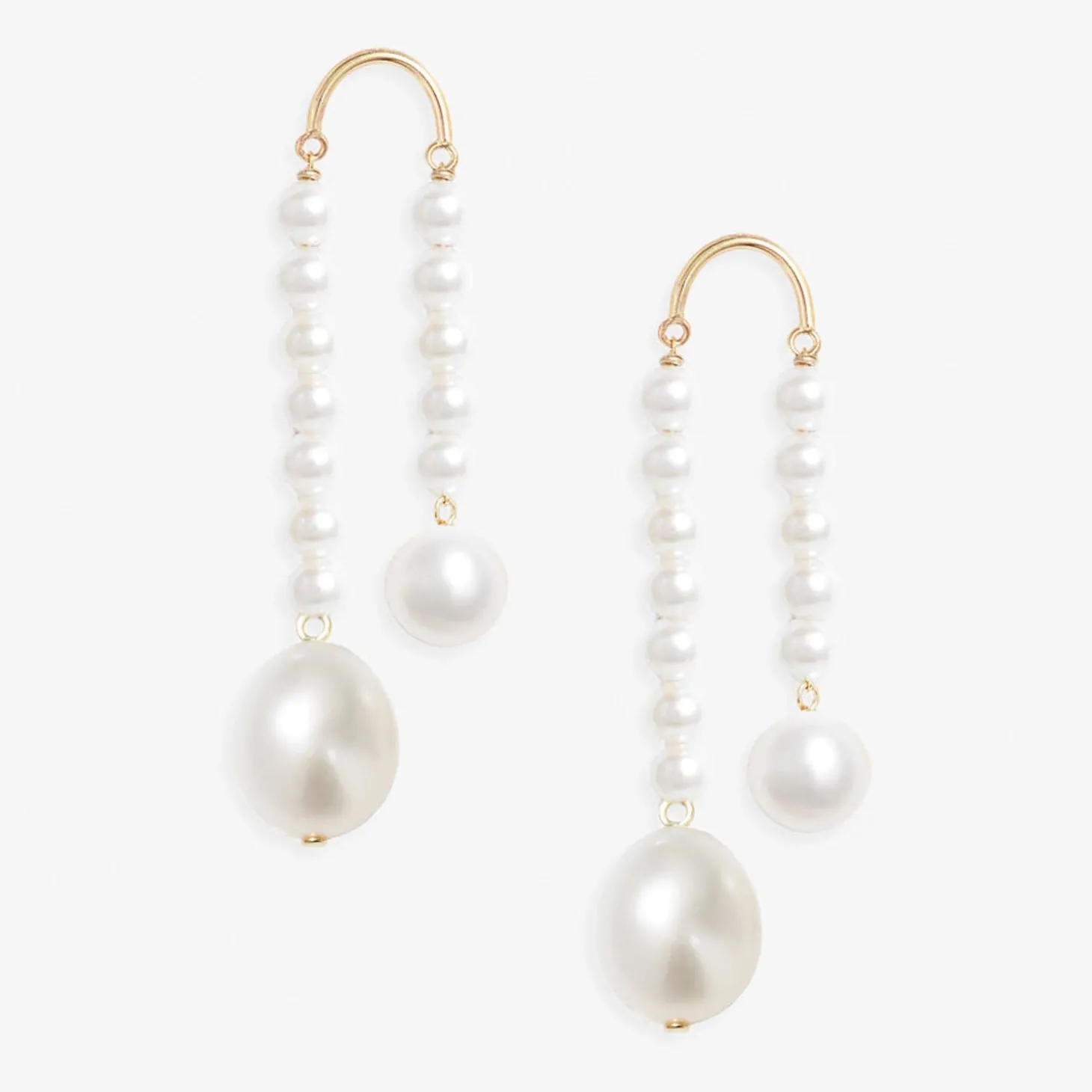 Poppy Finch 14Ct Yellow Gold Hi Low Pearl Crescent Earrings (Pair)^The Alkemistry Best Sale