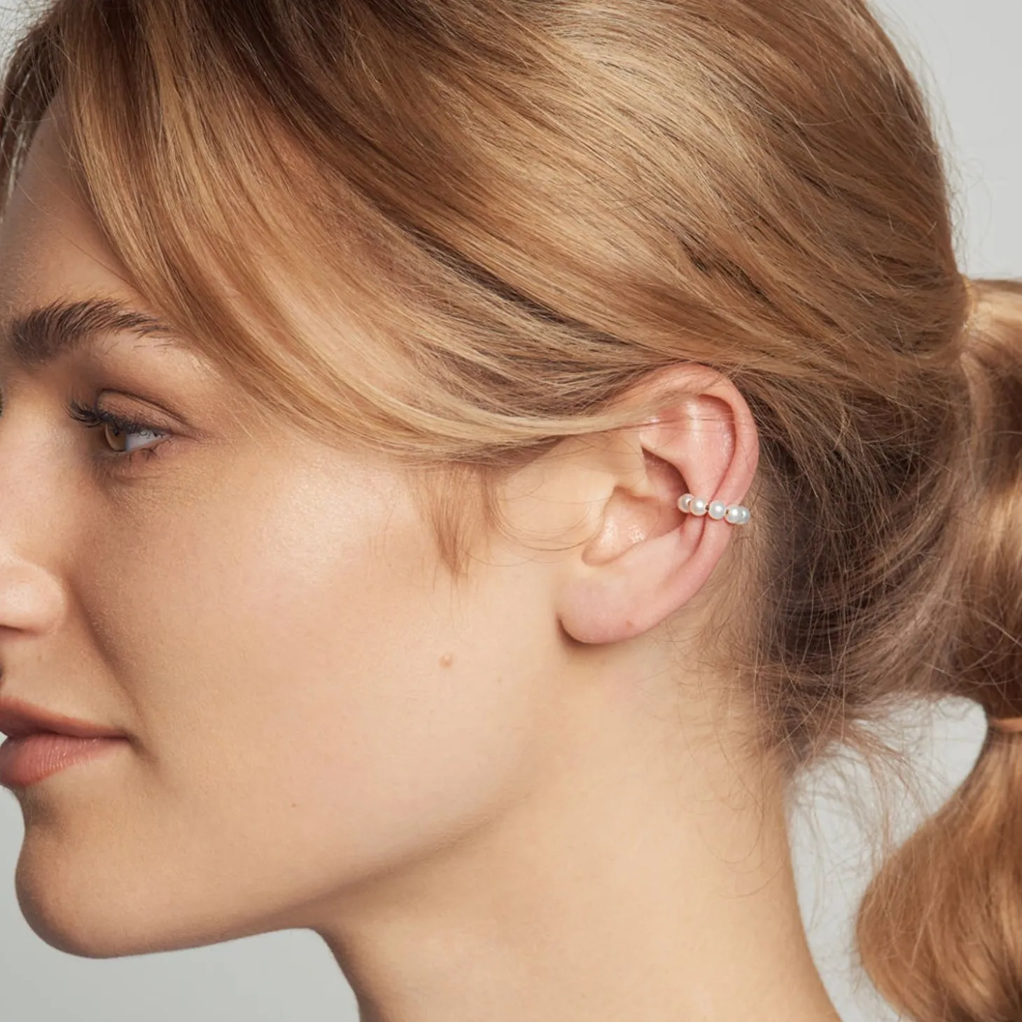 Poppy Finch 14Ct Yellow Gold And Baby Pearl Ear Cuff (Single)^The Alkemistry Outlet