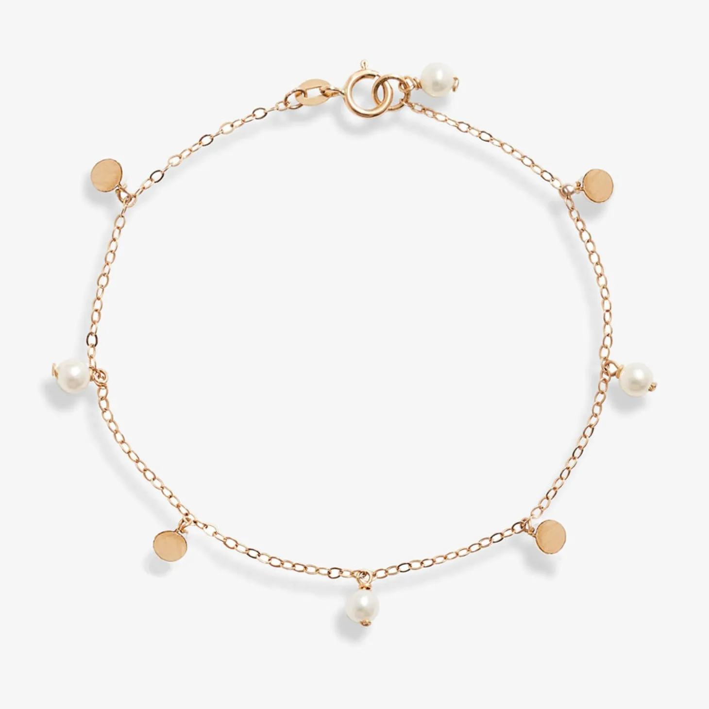 Poppy Finch 14Ct Yellow Gold And Pearl Confetti Station Bracelet^The Alkemistry Sale