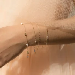 Poppy Finch 14Ct Yellow Gold And Pearl Confetti Station Bracelet^The Alkemistry Sale