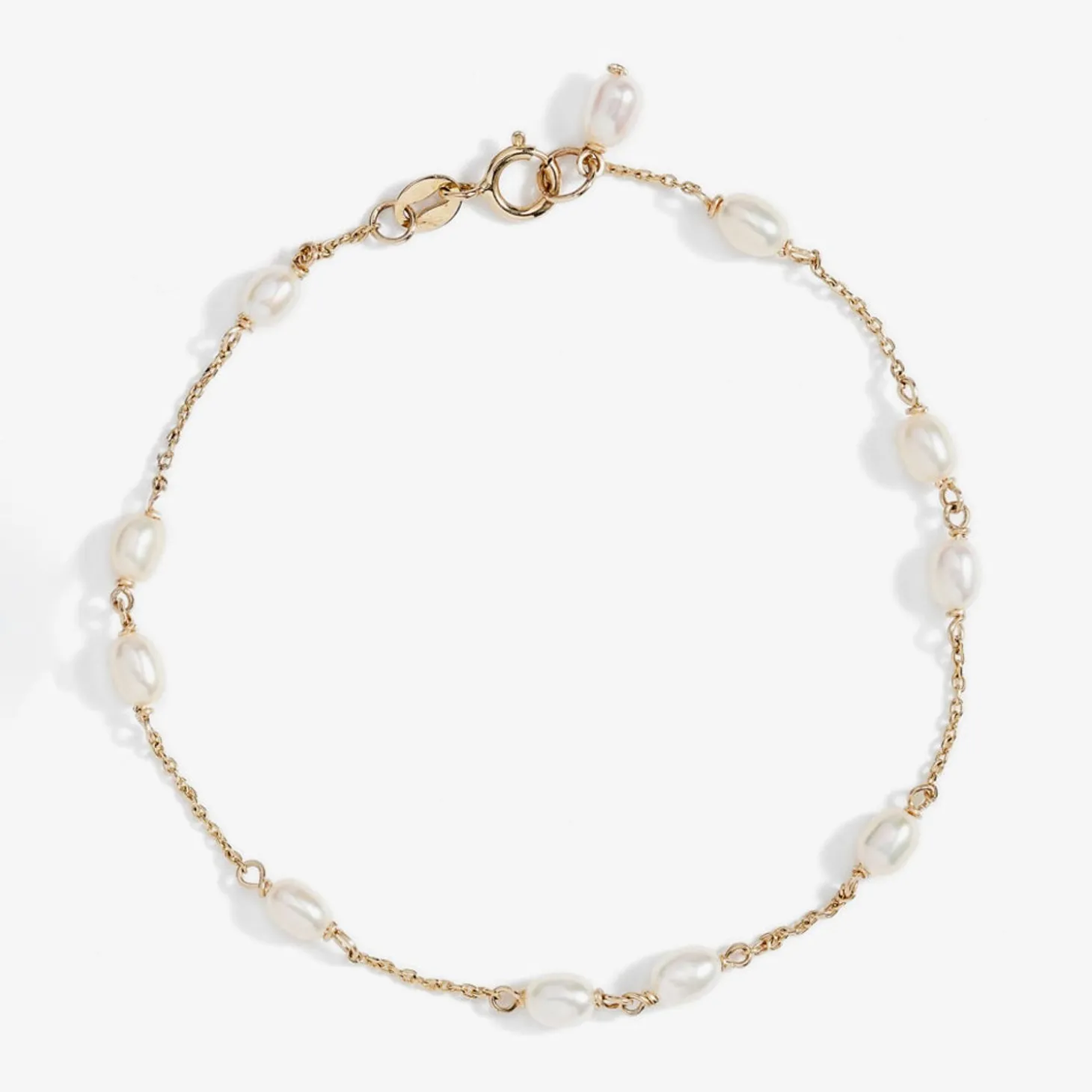 Poppy Finch 14Ct Yellow Gold Keshi Pearl Spaced Bracelet^The Alkemistry Fashion