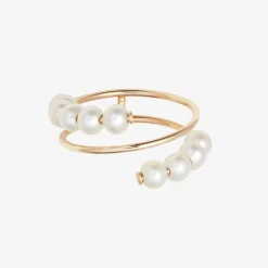 Poppy Finch 14Ct Yellow Gold And Baby Pearl Spiral Ring^The Alkemistry Cheap