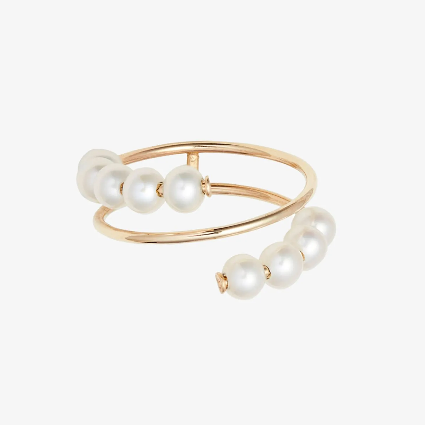 Poppy Finch 14Ct Yellow Gold And Baby Pearl Spiral Ring^The Alkemistry Cheap