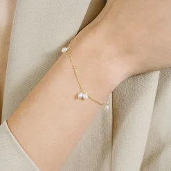 Poppy Finch 14Ct Yellow Gold Keshi Pearl Strand Dangle Bracelet^The Alkemistry Outlet