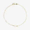 Poppy Finch 14Ct Yellow Gold Oval Pearl Chain Bracelet^The Alkemistry Shop