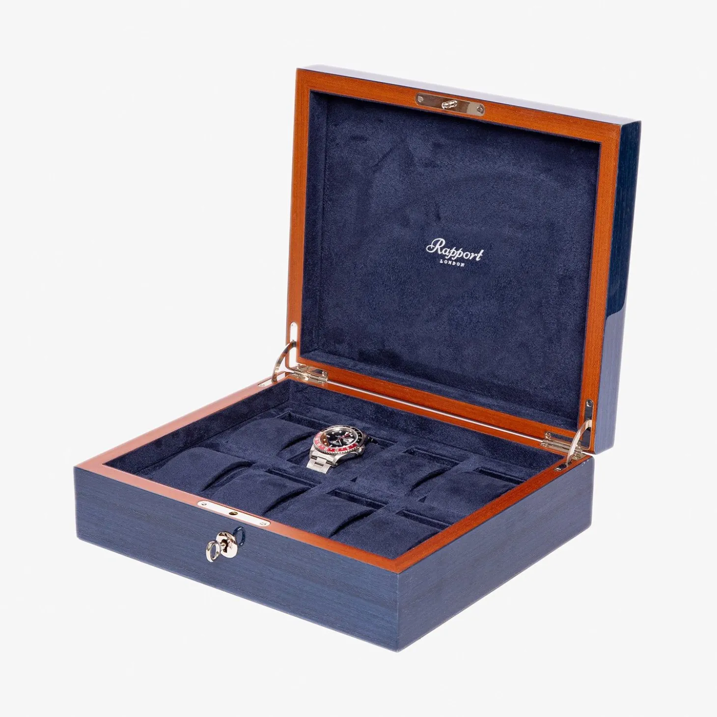 Rapport Heritage Chroma Eight Watch Box - Navy^The Alkemistry Best