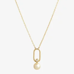 Ruifier 18Ct Yellow Gold Astra Moonlight Pearl And Diamond Pendant Necklace^The Alkemistry Hot