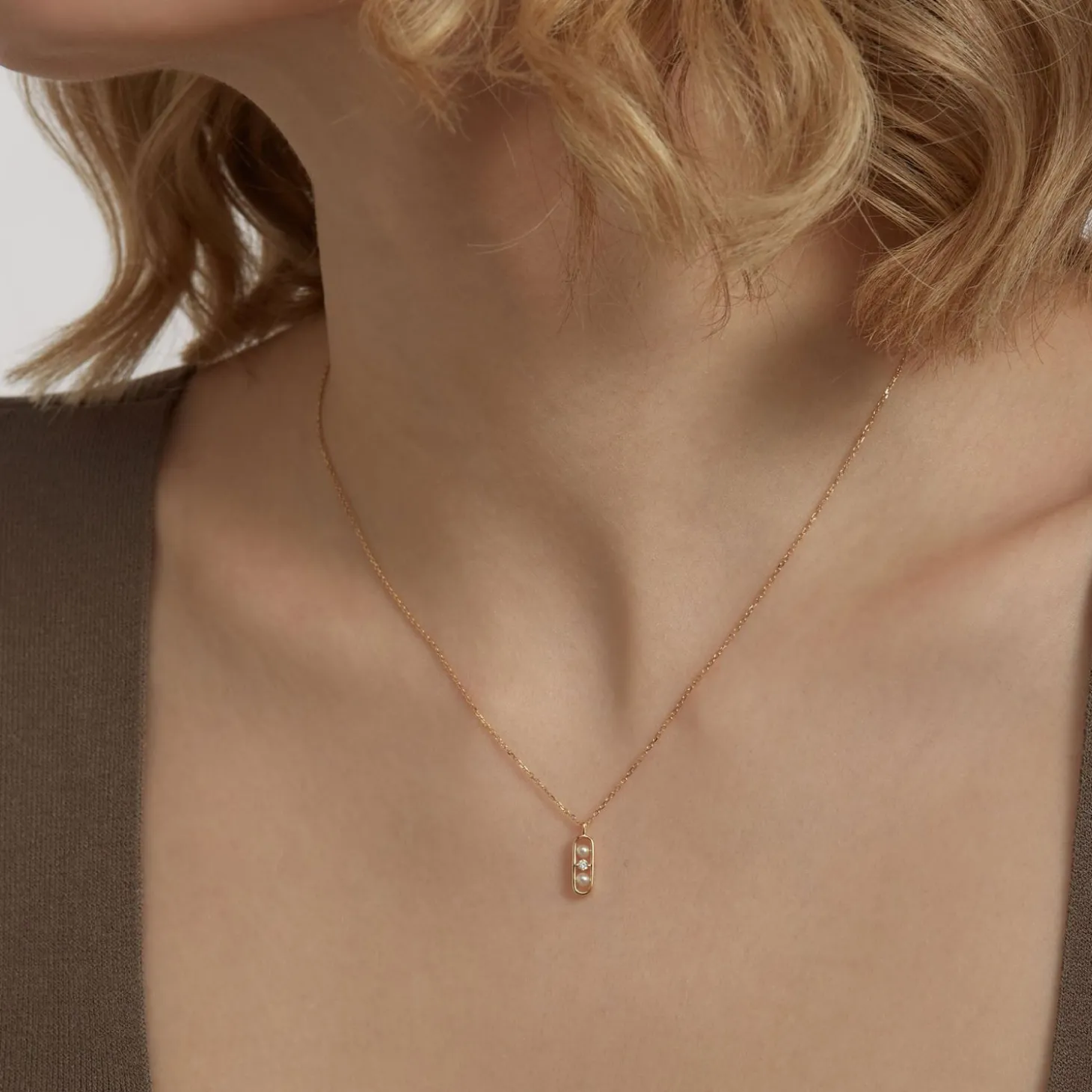 Ruifier 18Ct Yellow Gold Morning Dew Pearl And Diamond Necklace^The Alkemistry Outlet