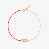 Ruifier 18Ct Yellow Gold Morning Dew Dawn Pearl And Diamond Red Thread And Chain Bracelet^The Alkemistry Shop