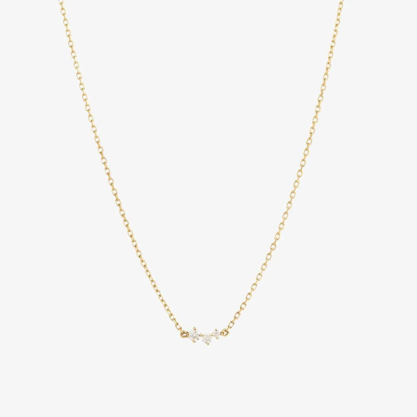 Ruifier 18Ct Yellow Gold Scintella Alpha Ray 3 Diamond Chain Necklace^The Alkemistry Outlet