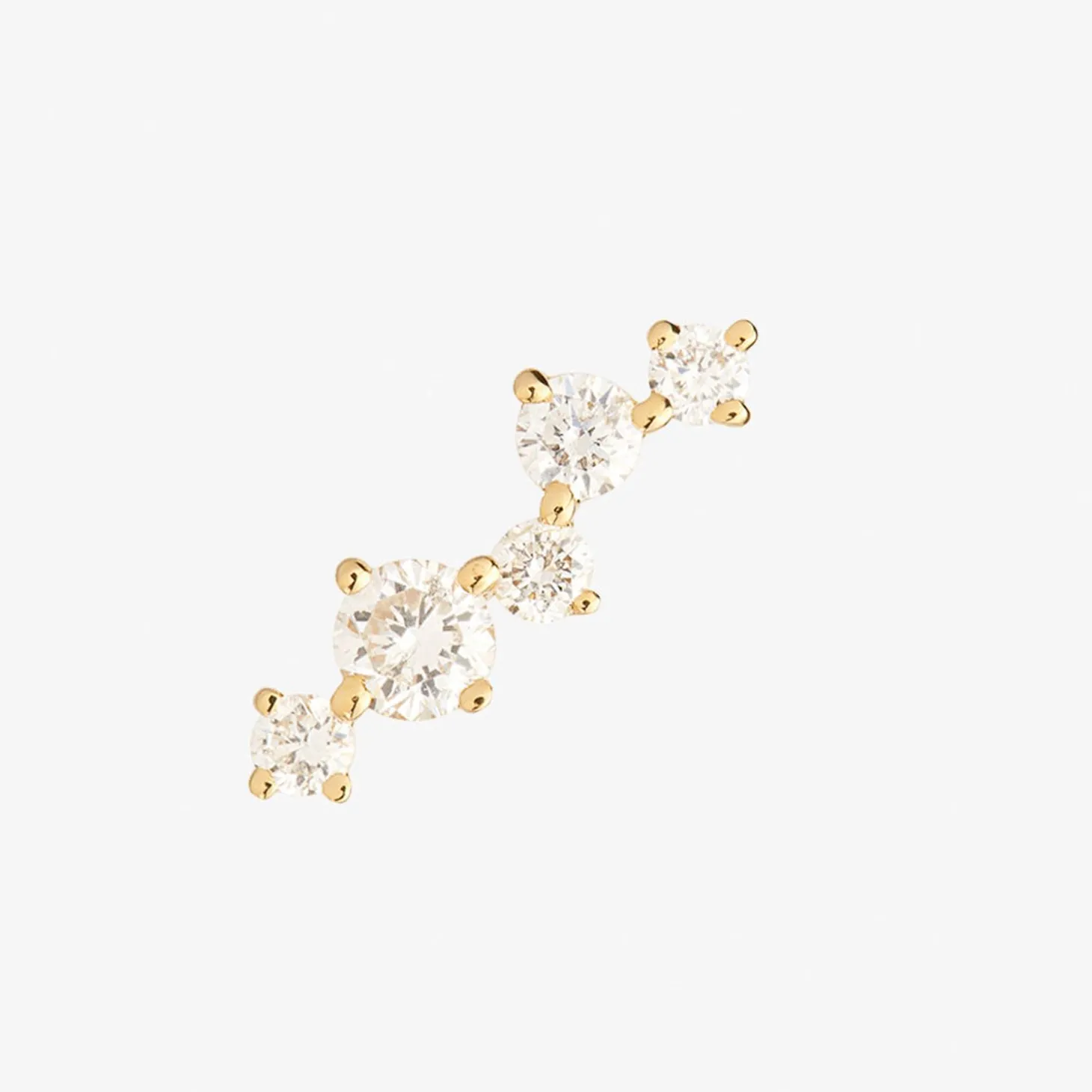 Ruifier 18Ct Yellow Gold Scintilla Alpha Ray 5 Diamond Stud Earring (Single)^The Alkemistry Outlet