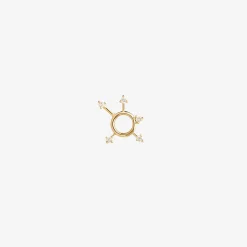 Ruifier 18Ct Yellow Gold Scintilla Sigma Orb 5 Diamond Stud Earring (Single)^The Alkemistry Best