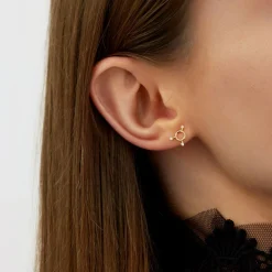 Ruifier 18Ct Yellow Gold Scintilla Sol Orb 3 Diamond Stud Earring (Single)^The Alkemistry Best