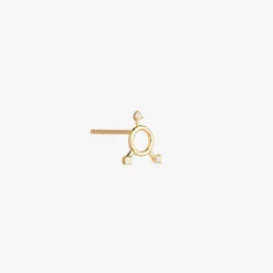 Ruifier 18Ct Yellow Gold Scintilla Sol Orb 3 Diamond Stud Earring (Single)^The Alkemistry Best
