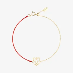Ruifier 18Ct Yellow Gold Scintilla Tiger Red Cord And Chain Bracelet^The Alkemistry Outlet